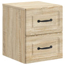 vidaXL Muurbevestigde Nachttafel Wit 34,5 x 33 x 40 cm Bewerkt hout