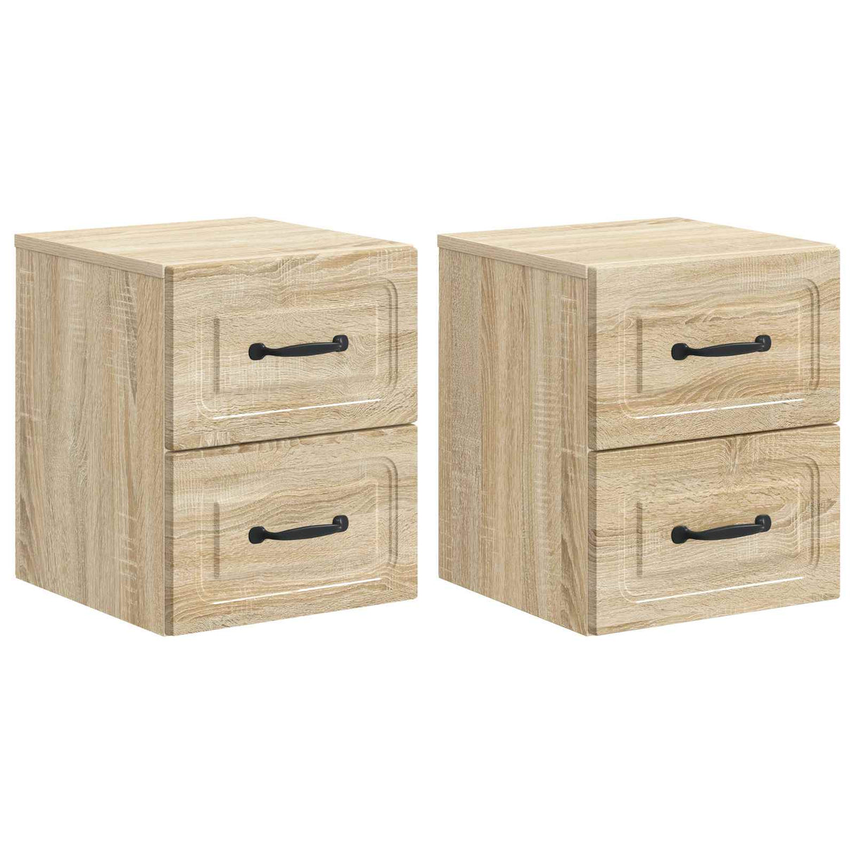vidaXL Muurbevestigde Nachttafel Wit 34,5 x 33 x 40 cm Bewerkt hout