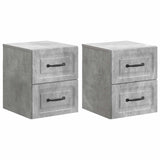 vidaXL Muurbevestigde Nachttafel Wit 34,5 x 33 x 40 cm Bewerkt hout