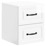 vidaXL Muurbevestigde Nachttafel Wit 34,5 x 33 x 40 cm Bewerkt hout