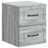 vidaXL Muurbevestigde Nachttafel Wit 34,5 x 33 x 40 cm Bewerkt hout