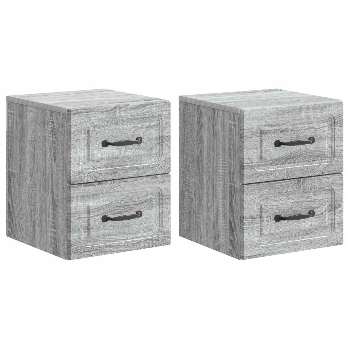 vidaXL Muurbevestigde Nachttafel Wit 34,5 x 33 x 40 cm Bewerkt hout