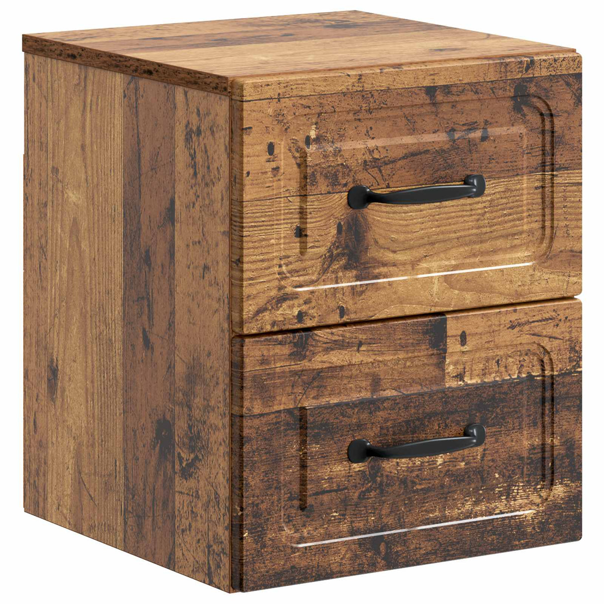 vidaXL Muurbevestigde Nachttafel Wit 34,5 x 33 x 40 cm Bewerkt hout