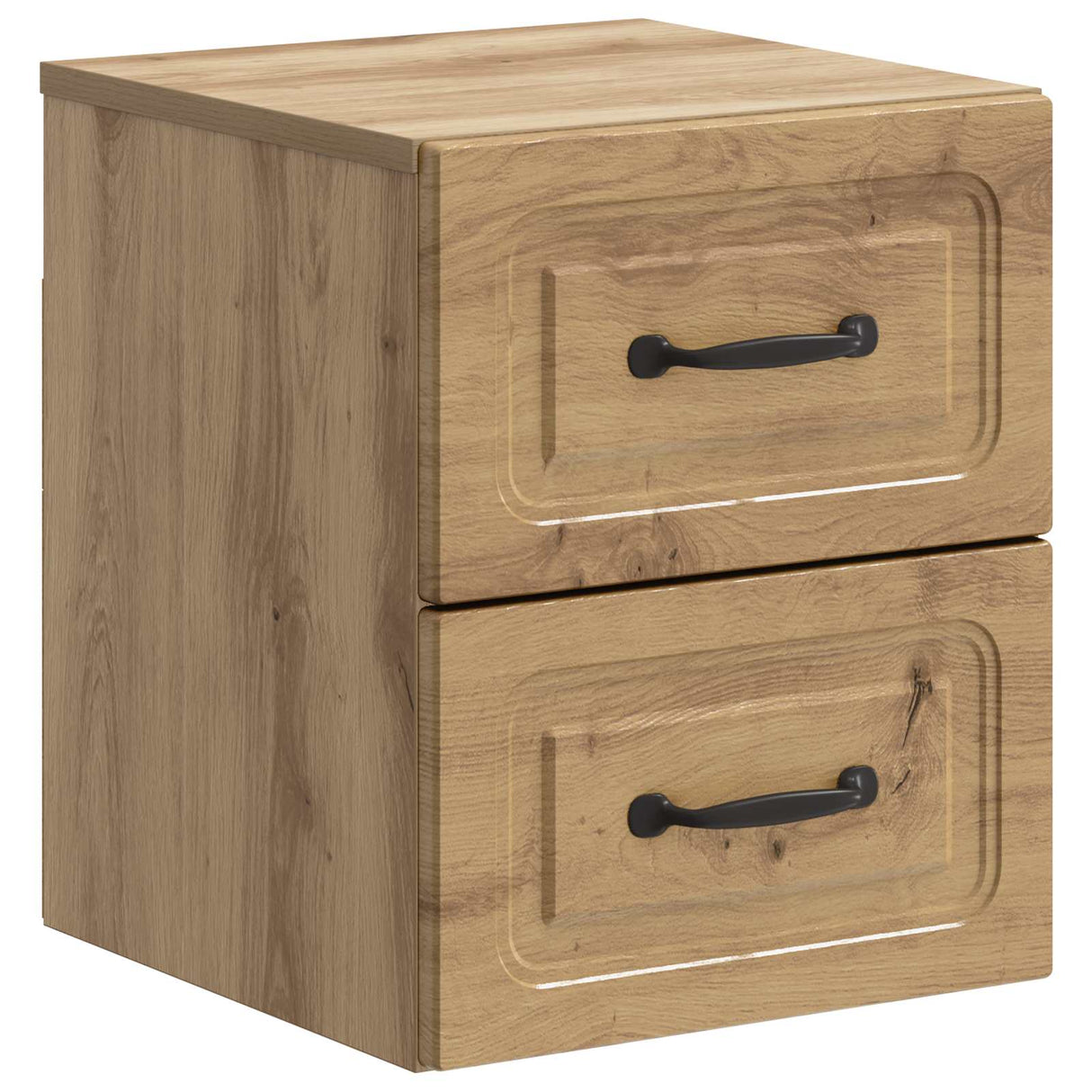 vidaXL Muurbevestigde Nachttafel Wit 34,5 x 33 x 40 cm Bewerkt hout