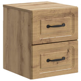 vidaXL Muurbevestigde Nachttafel Wit 34,5 x 33 x 40 cm Bewerkt hout
