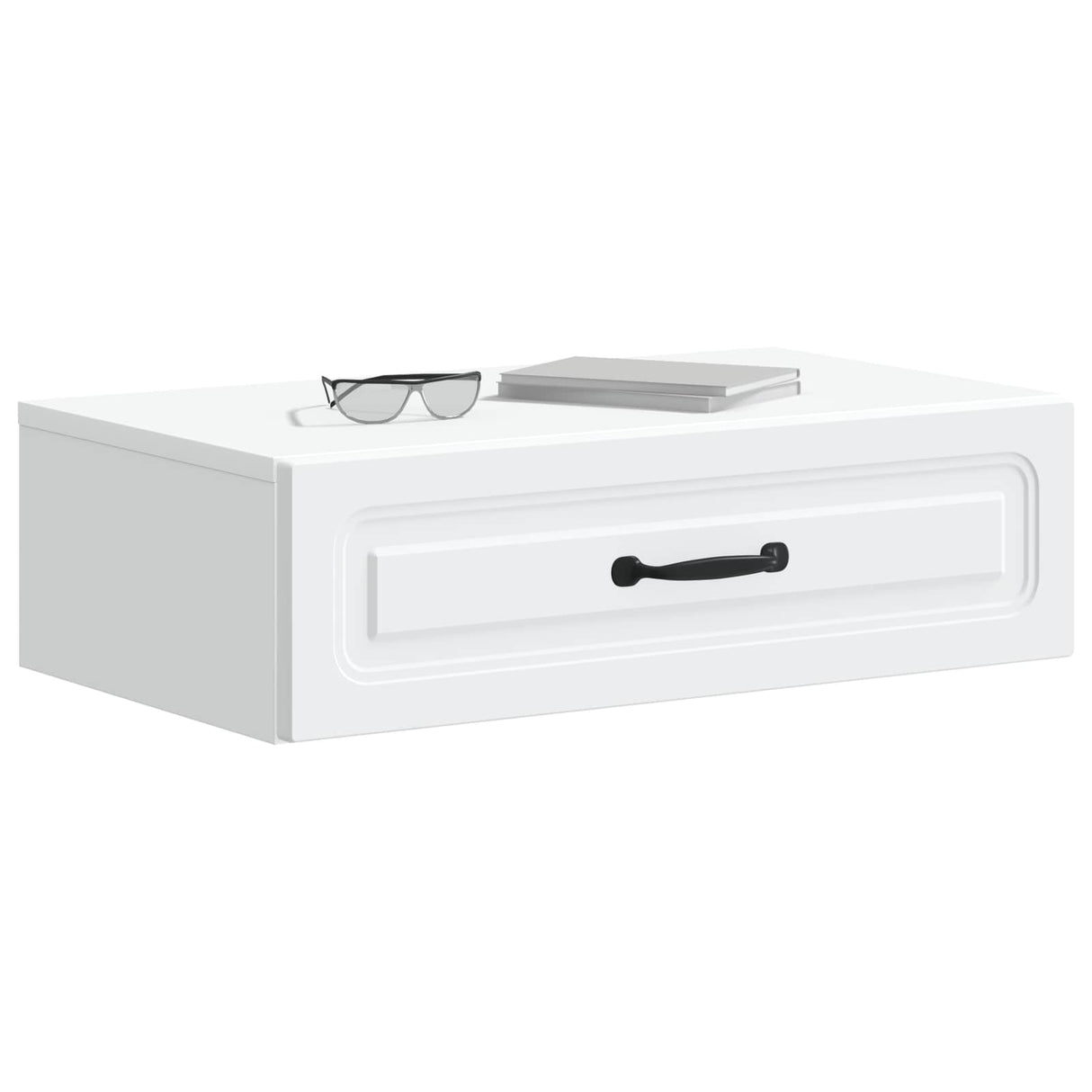 vidaXL Wall-Mounted Side Table White 59x34.5x17 cm Engineered Wood