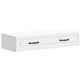 vidaXL Wall-Mounted Side Table White 59x34.5x17 cm Engineered Wood