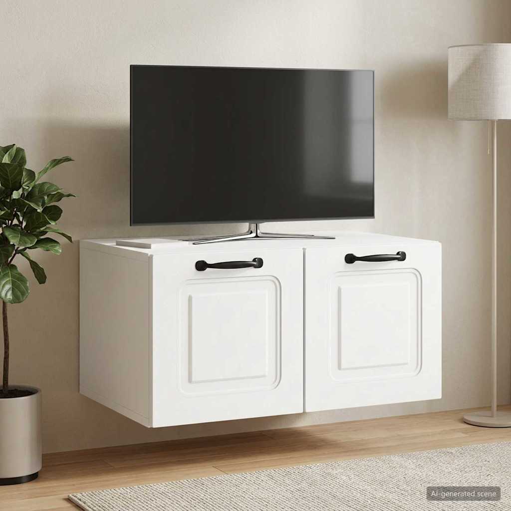 vidaXL Wandmontage TV-kast Zwart 59,5 x 41 x 30 cm Bewerkt hout