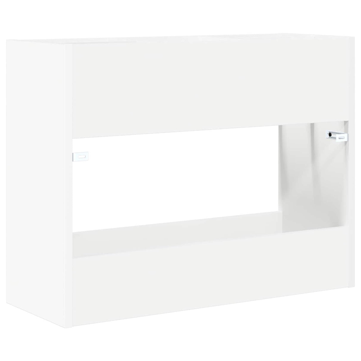 vidaXL Opslaghaak & Rek met opslag Wit 65 x 24 x 50 cm Bewerkt hout