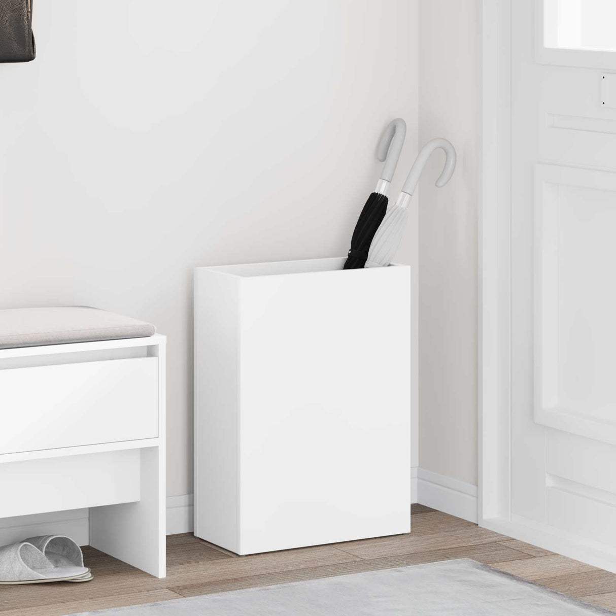 vidaXL Opslaghaak & Rek met opslag Wit 40 x 20 x 55,5 cm Bewerkt hout