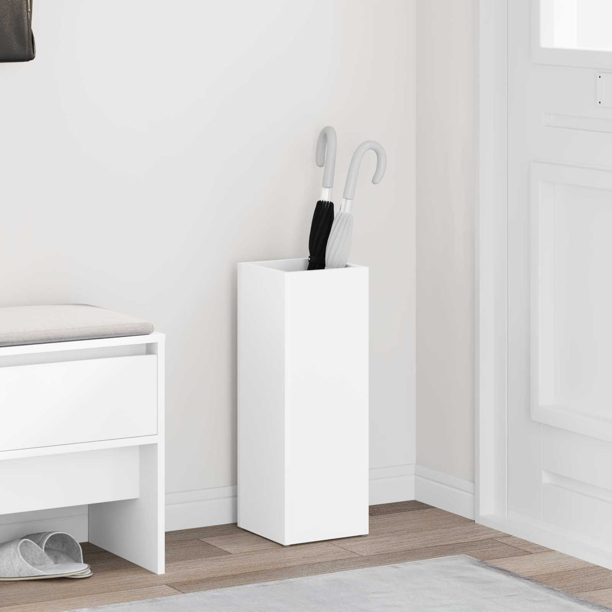 vidaXL Opslaghaak & Rek met opslag Wit 40 x 20 x 55,5 cm Bewerkt hout