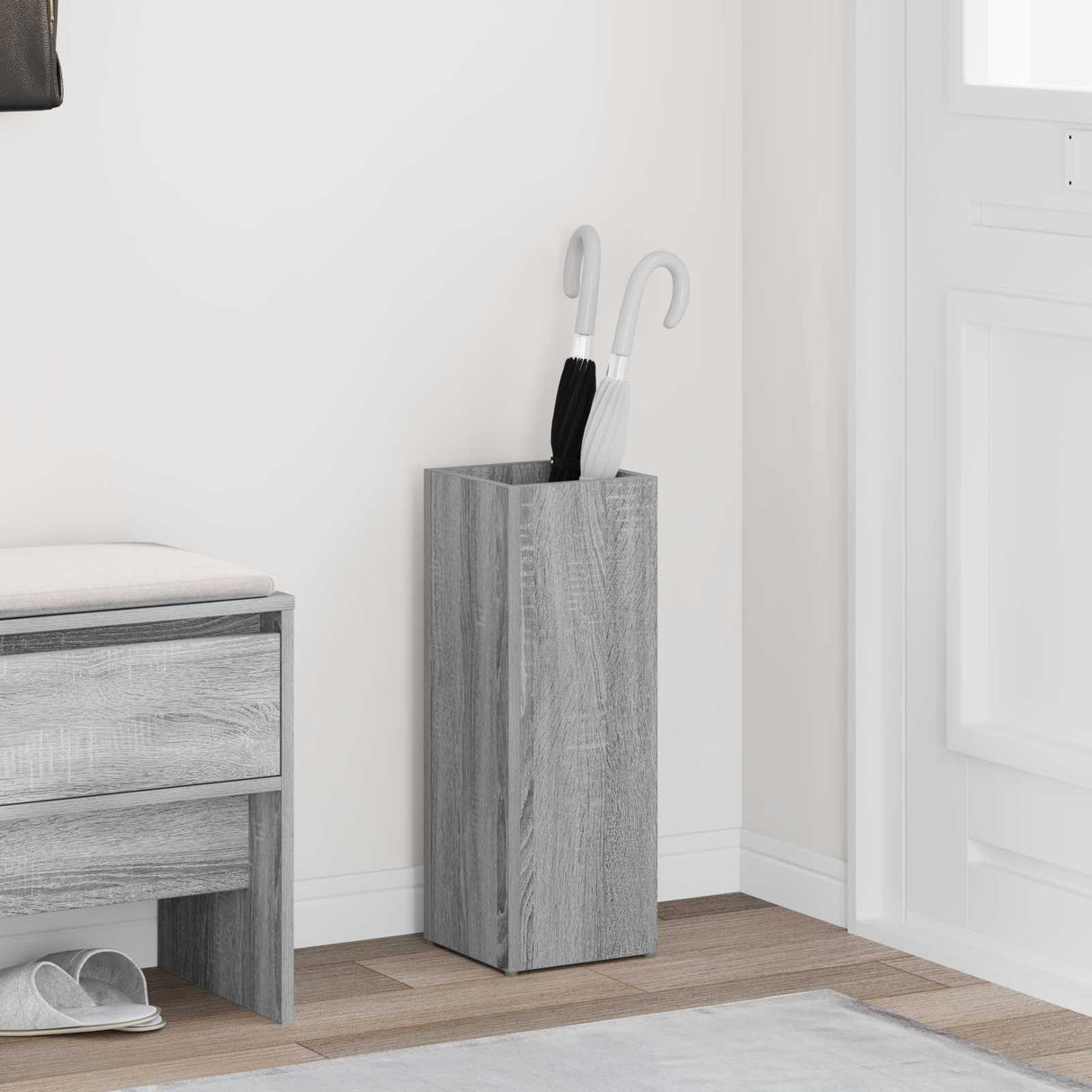 vidaXL Opslaghaak & Rek met opslag Wit 40 x 20 x 55,5 cm Bewerkt hout