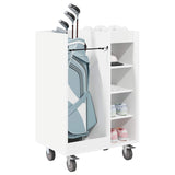 vidaXL Golfkast met wiel Effen Wit 65 x 45 x 98 cm