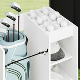 vidaXL Golfkast met wiel Effen Wit 65 x 45 x 98 cm
