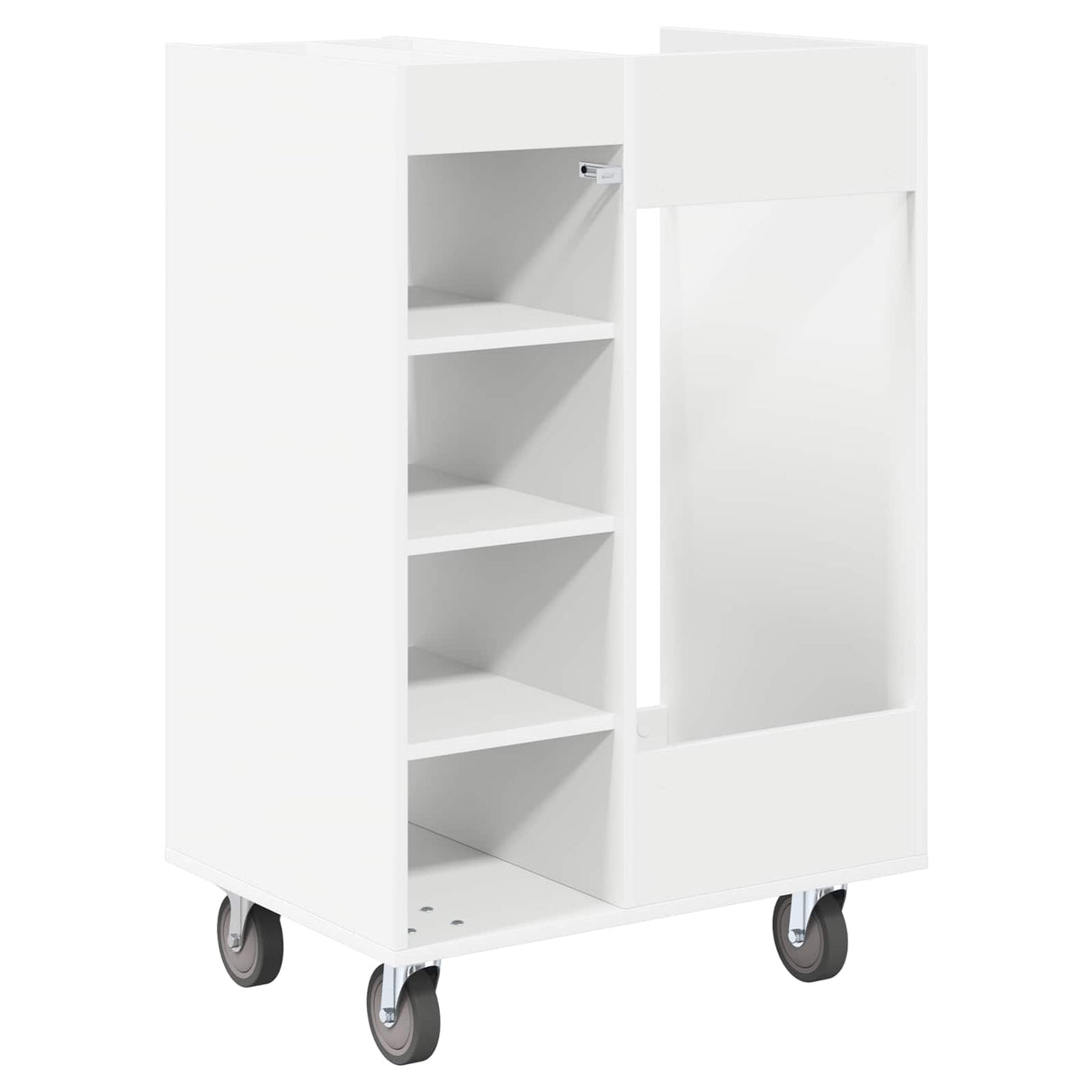 vidaXL Golfkast met wiel Effen Wit 65 x 45 x 98 cm