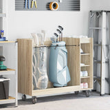 vidaXL Golfkast met wiel Effen Wit 65 x 45 x 98 cm