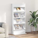 vidaXL Tijdschriftenrek Zwart Eiken 70 x 41 x 156 cm Bewerkt hout
