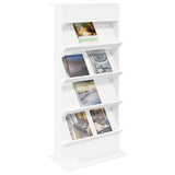 vidaXL Tijdschriftenrek Zwart Eiken 70 x 41 x 156 cm Bewerkt hout