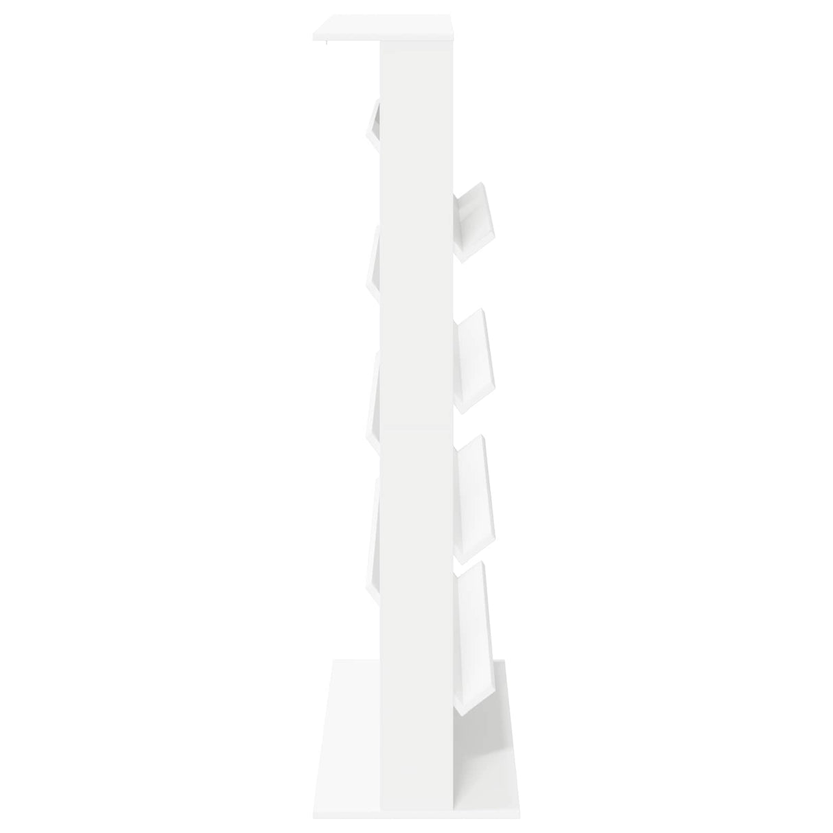 vidaXL Tijdschriftenrek Zwart Eiken 70 x 41 x 156 cm Bewerkt hout