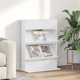 vidaXL Tijdschriftenrek Zwart Eiken 70 x 41 x 156 cm Bewerkt hout