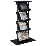 vidaXL Tijdschriftenrek Zwart Eiken 68 x 40 x 123.5 cm Bewerkt hout