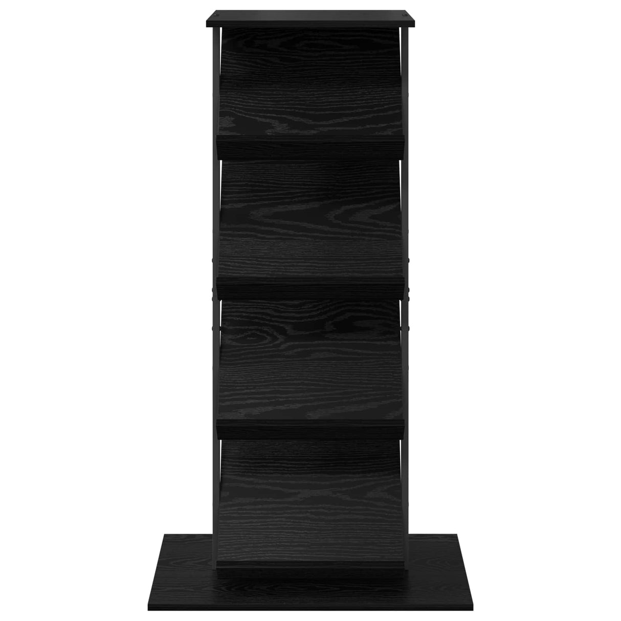 vidaXL Tijdschriftenrek Zwart Eiken 68 x 40 x 123.5 cm Bewerkt hout