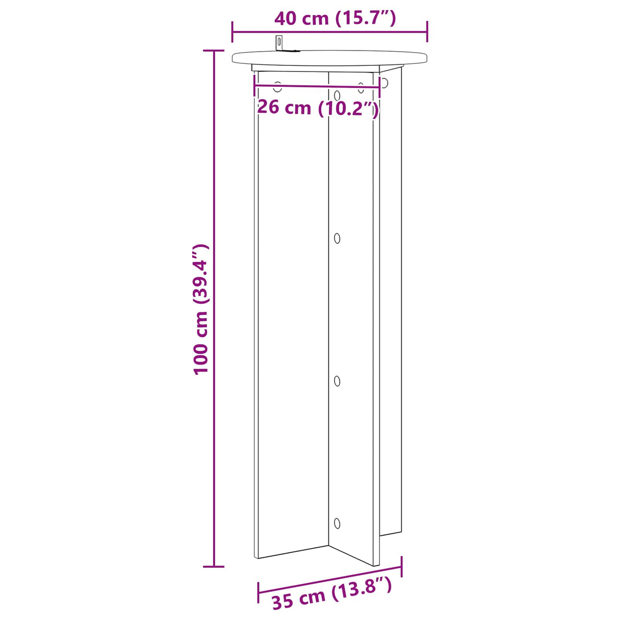 vidaXL Plantenstand 2 pcs Zwart 40 x 40 x 80 cm Bewerkt hout