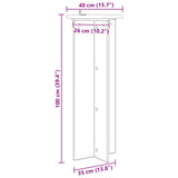 vidaXL Plantenstand 2 pcs Zwart 40 x 40 x 80 cm Bewerkt hout