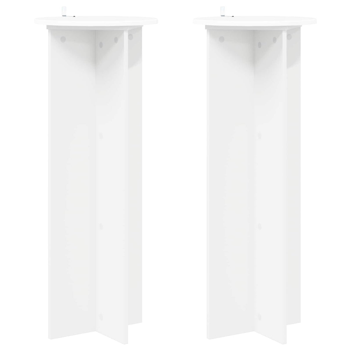 vidaXL Plantenstand 2 pcs Zwart 40 x 40 x 80 cm Bewerkt hout