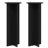 vidaXL Plantenstand 2 pcs Zwart 40 x 40 x 80 cm Bewerkt hout
