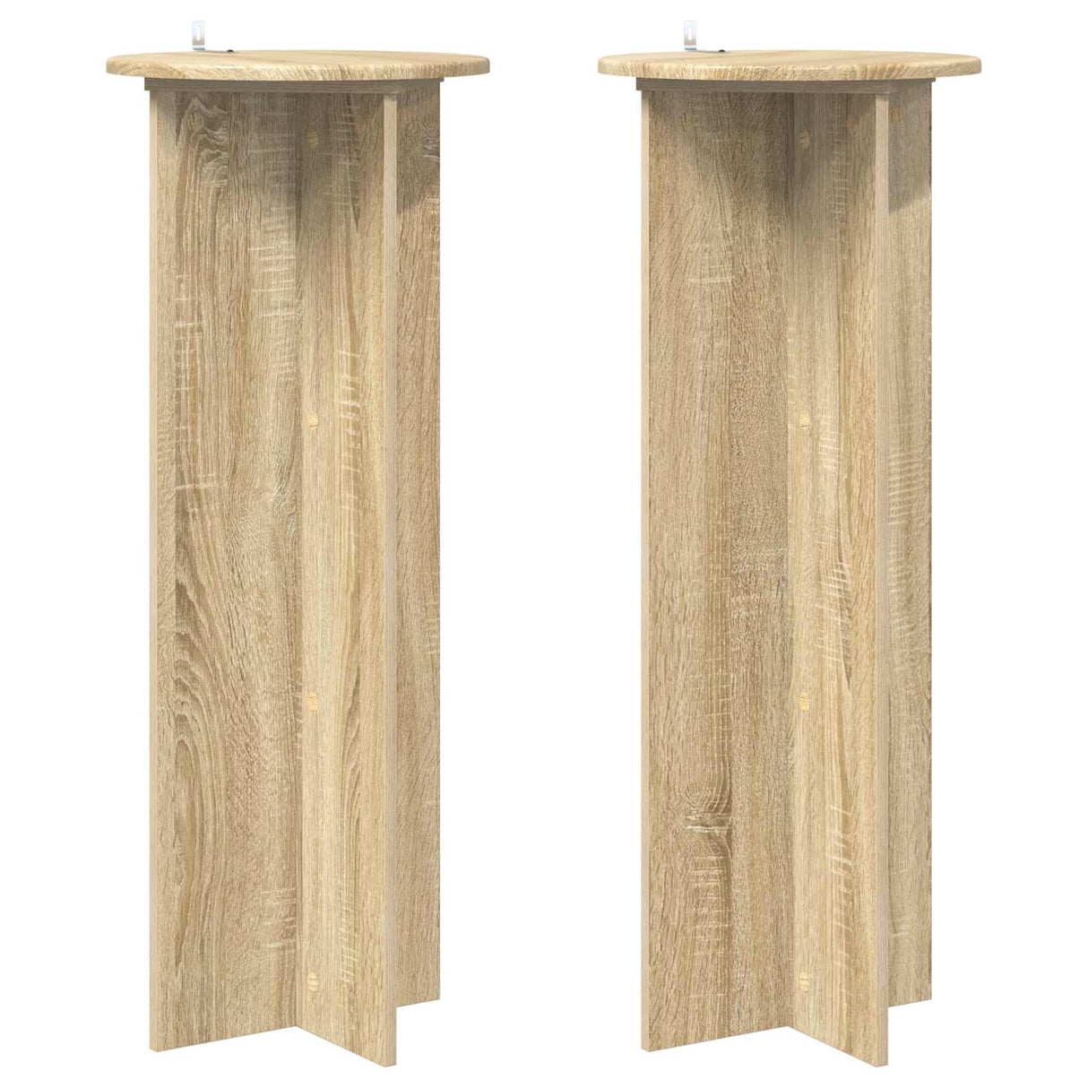 vidaXL Plantenstand 2 pcs Zwart 40 x 40 x 80 cm Bewerkt hout