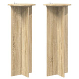 vidaXL Plantenstand 2 pcs Zwart 40 x 40 x 80 cm Bewerkt hout