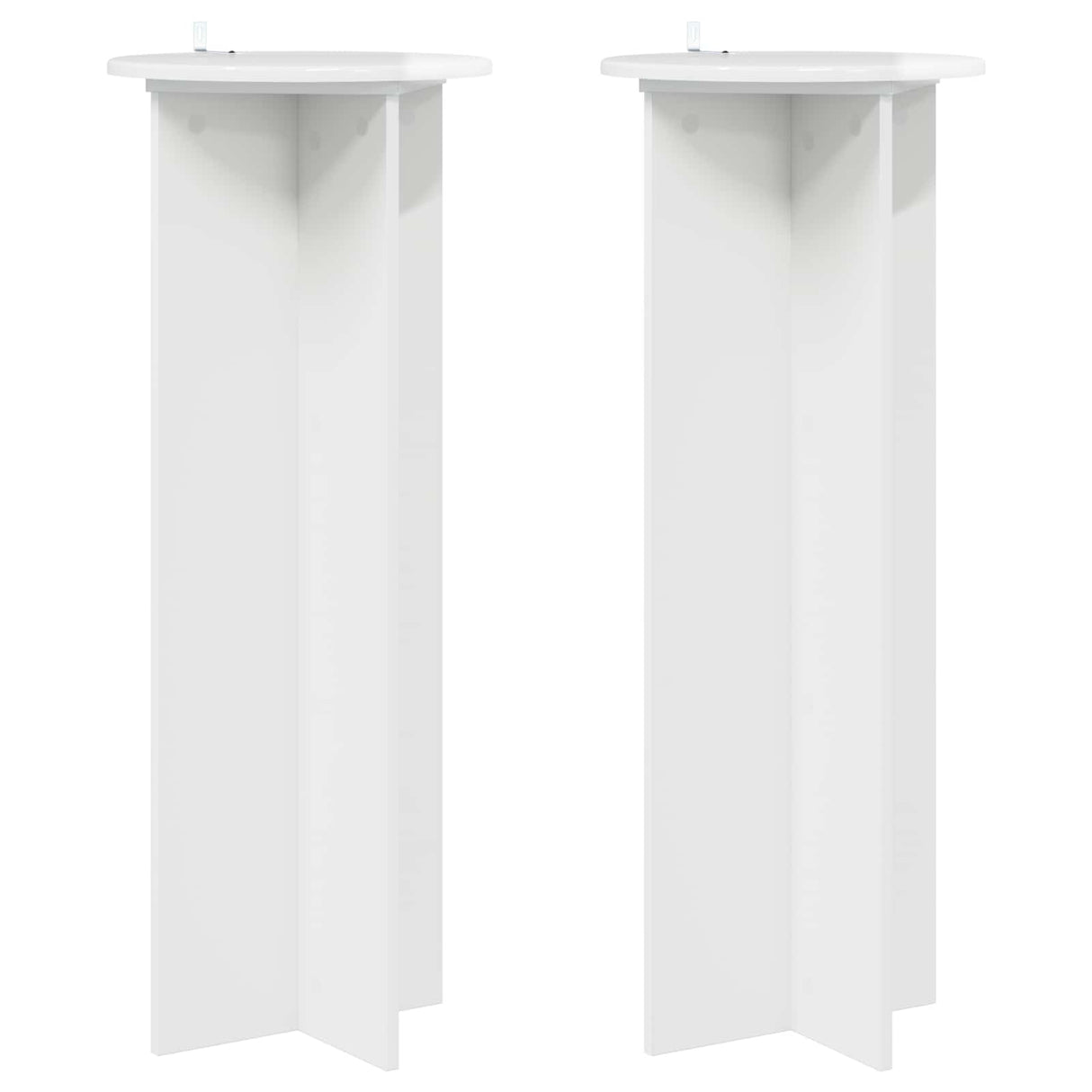 vidaXL Plantenstand 2 pcs Zwart 40 x 40 x 80 cm Bewerkt hout