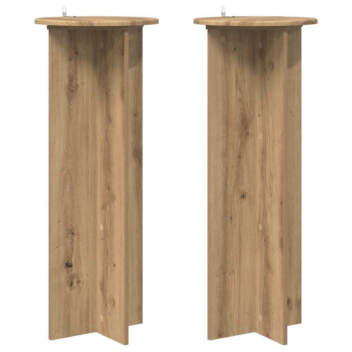vidaXL Plantenstand 2 pcs Zwart 40 x 40 x 80 cm Bewerkt hout