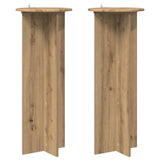 vidaXL Plantenstand 2 pcs Zwart 40 x 40 x 80 cm Bewerkt hout