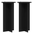 vidaXL Plantenstand 2 pcs Zwart 40 x 40 x 80 cm Bewerkt hout
