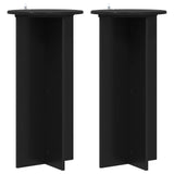 vidaXL Plantenstand 2 pcs Zwart 40 x 40 x 80 cm Bewerkt hout