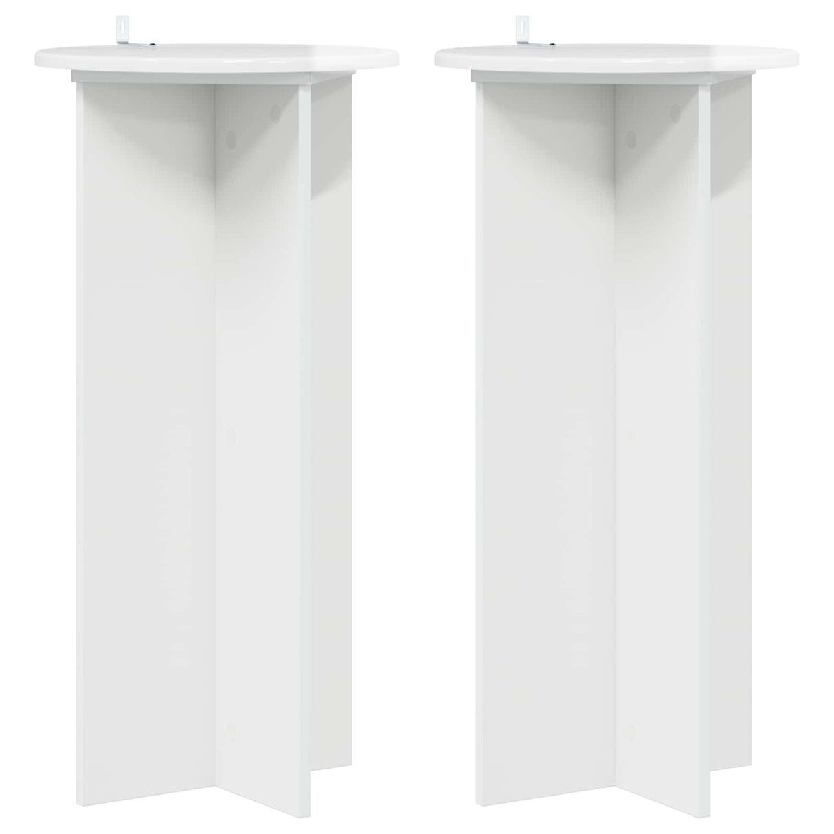 vidaXL Plantenstand 2 pcs Zwart 40 x 40 x 80 cm Bewerkt hout