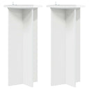 vidaXL Plantenstand 2 pcs Zwart 40 x 40 x 80 cm Bewerkt hout