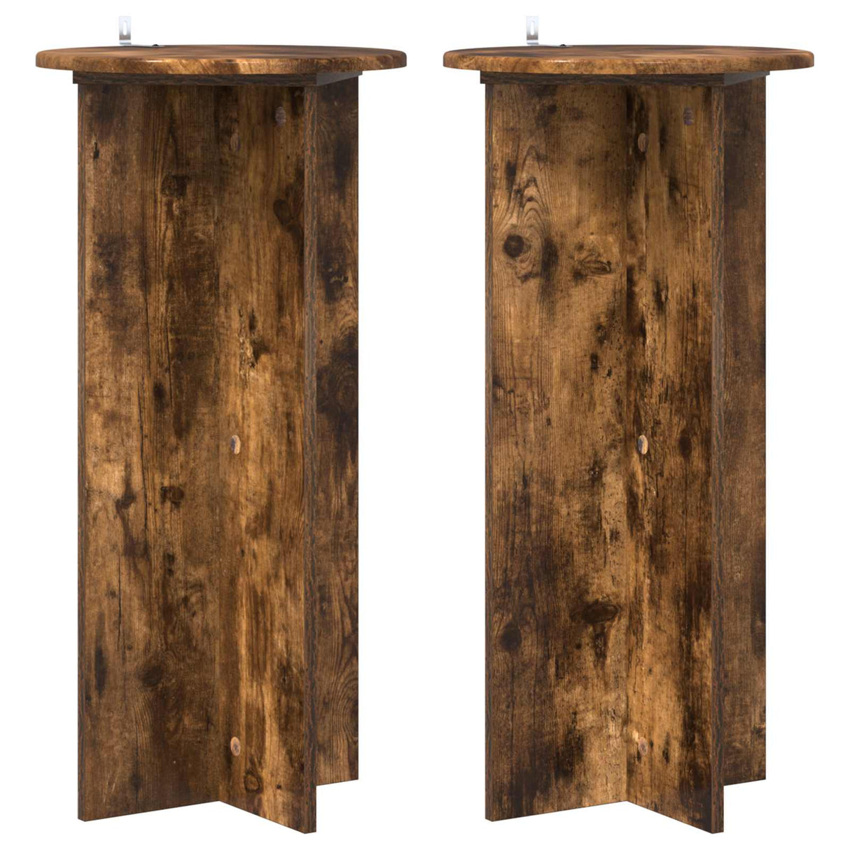 vidaXL Plantenstand 2 pcs Zwart 40 x 40 x 80 cm Bewerkt hout