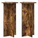 vidaXL Plantenstand 2 pcs Zwart 40 x 40 x 80 cm Bewerkt hout