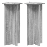 vidaXL Plantenstand 2 pcs Zwart 40 x 40 x 80 cm Bewerkt hout