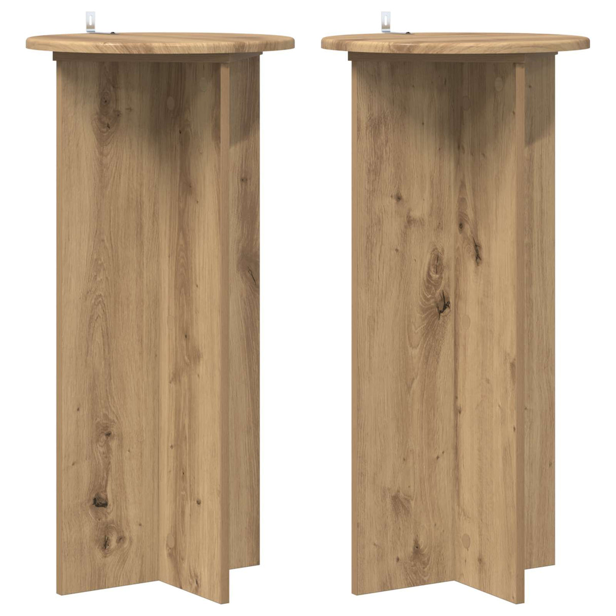 vidaXL Plantenstand 2 pcs Zwart 40 x 40 x 80 cm Bewerkt hout