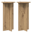 vidaXL Plantenstand 2 pcs Zwart 40 x 40 x 80 cm Bewerkt hout