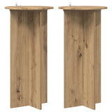 vidaXL Plantenstand 2 pcs Zwart 40 x 40 x 80 cm Bewerkt hout