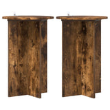 vidaXL Plantenstand 2 pcs Zwart 40 x 40 x 80 cm Bewerkt hout