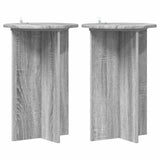 vidaXL Plantenstand 2 pcs Zwart 40 x 40 x 80 cm Bewerkt hout