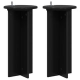 vidaXL Plantenstand 2 pcs Zwart 40 x 40 x 80 cm Bewerkt hout