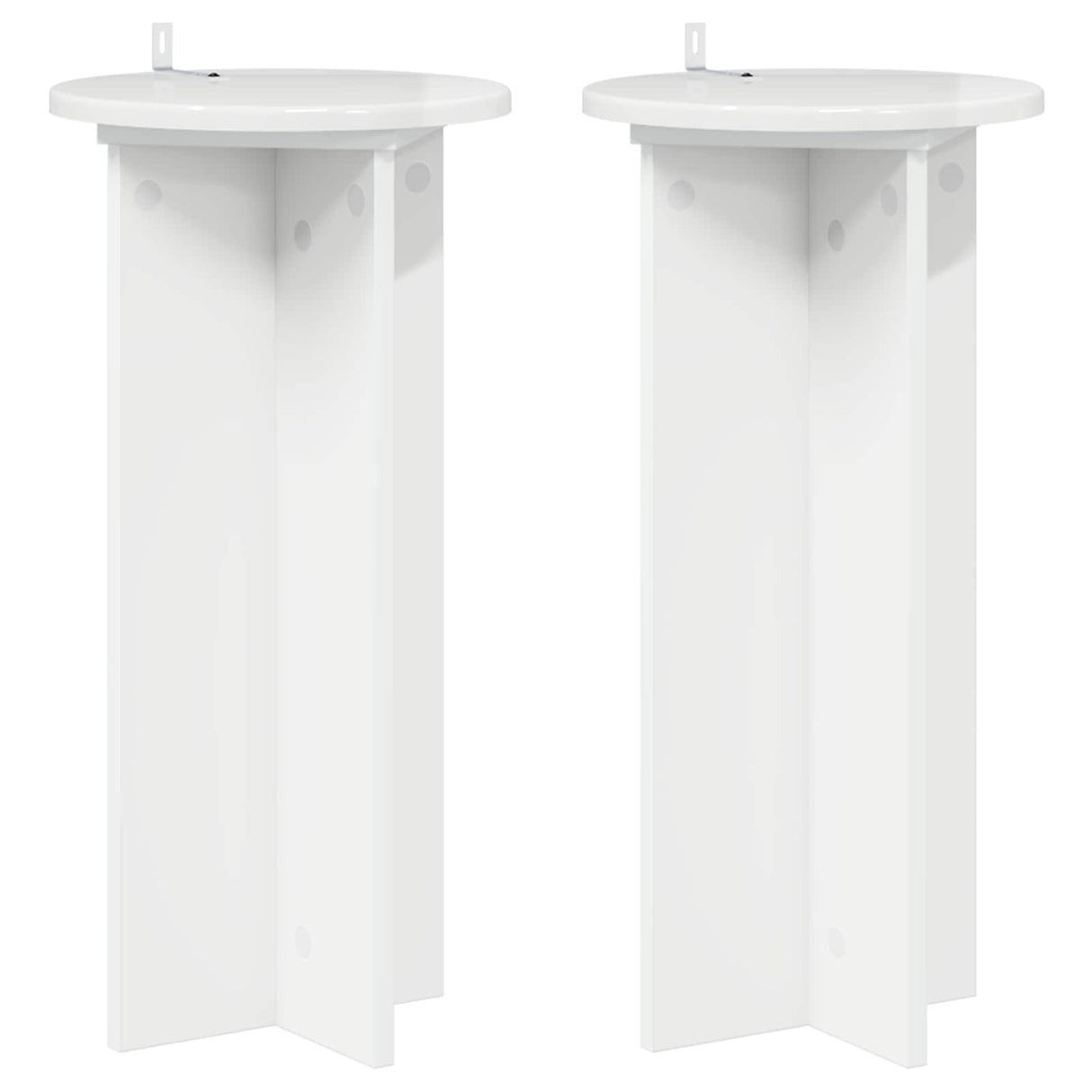 vidaXL Plantenstand 2 pcs Zwart 40 x 40 x 80 cm Bewerkt hout
