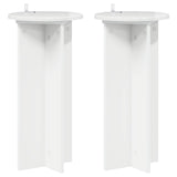 vidaXL Plantenstand 2 pcs Zwart 40 x 40 x 80 cm Bewerkt hout